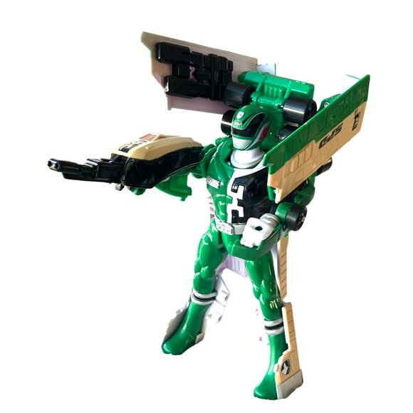 POWER RANGERS SPD Blue Plane & Green Runner Transformers - Picture 11 of 11